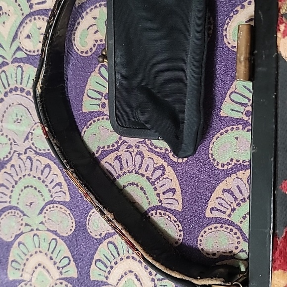 Antique Saks Fifth Avenue Structured Carpet Handbag with Original Coin Purse - Picture 10 of 16